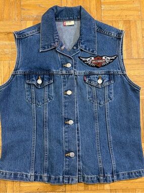 Vintage 2000 Levi’s Harley Davidson Denim Jean Vest